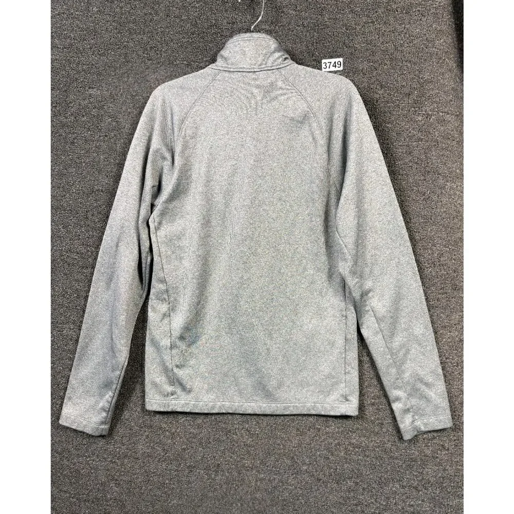 The North Face Sweatshirt Men’s S Gray Striped 1/4 Zip Pullover Fleece Outdoors